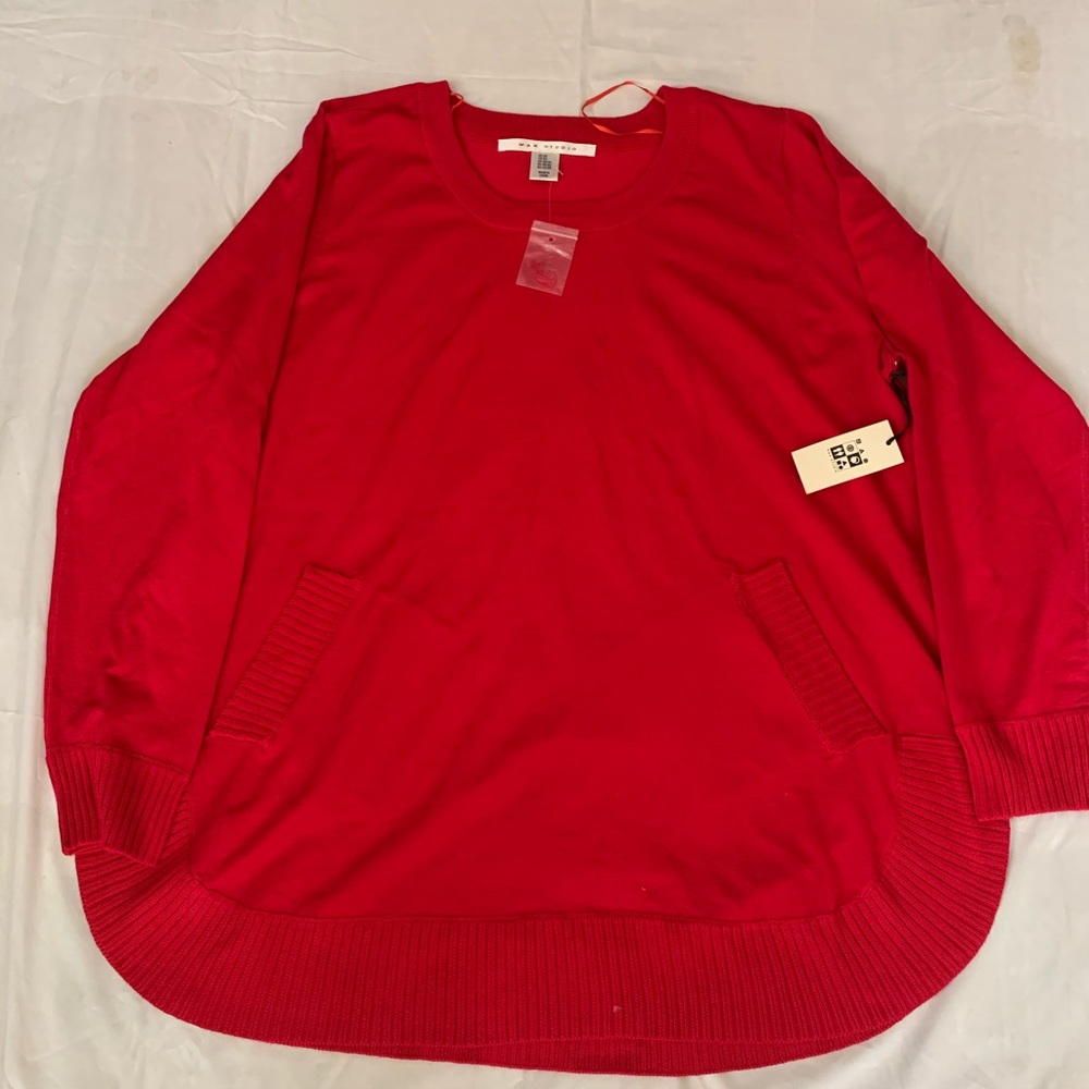 Max studio red women sweater